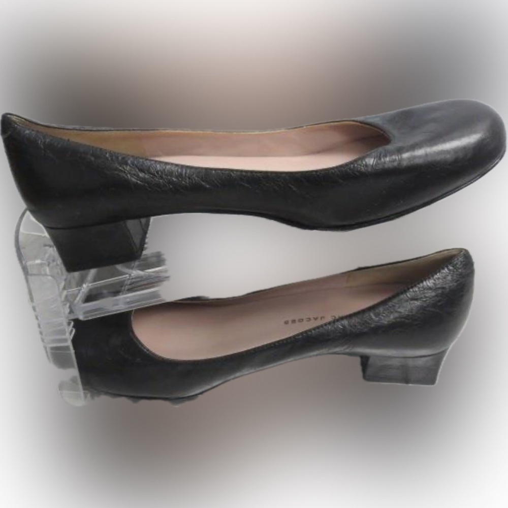 EUC sz 6.5/37 Marc By Marc Jacobs Black Low/Mid Heel Round Toe Pumps Classy+cute